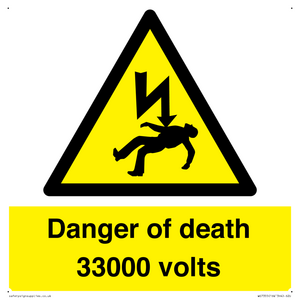 Danger of death 33000 volts